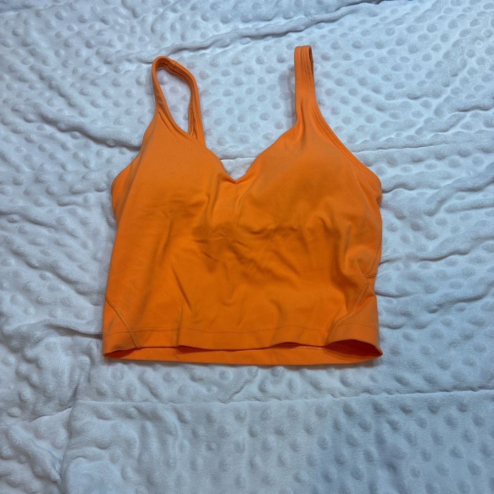 orange lululemon align tank